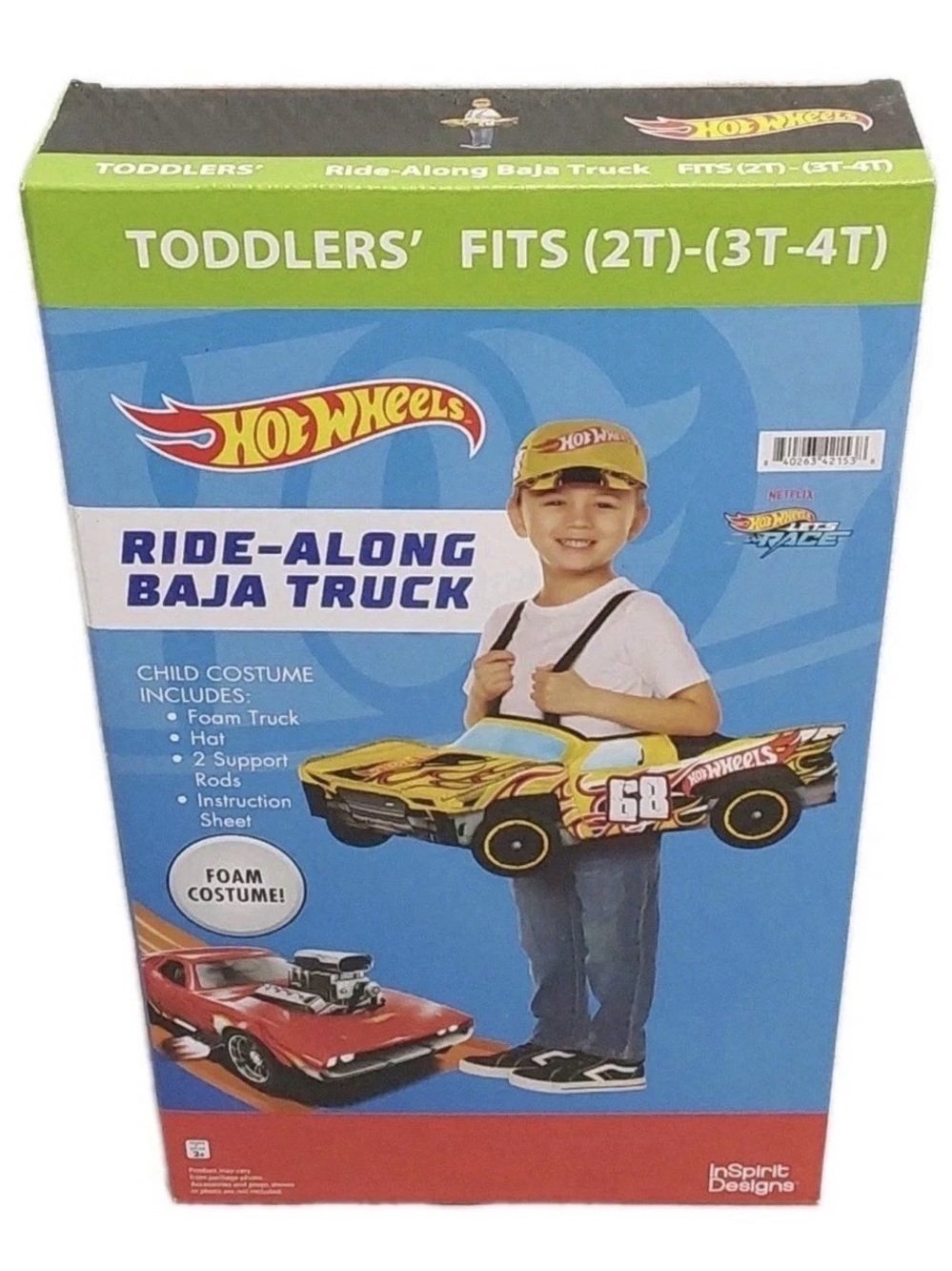 Hot Wheels "Ride Along Baja Truck" Halloween Costume Toddler Sz 2T-4T NEW 3t - Picture 2 of 11